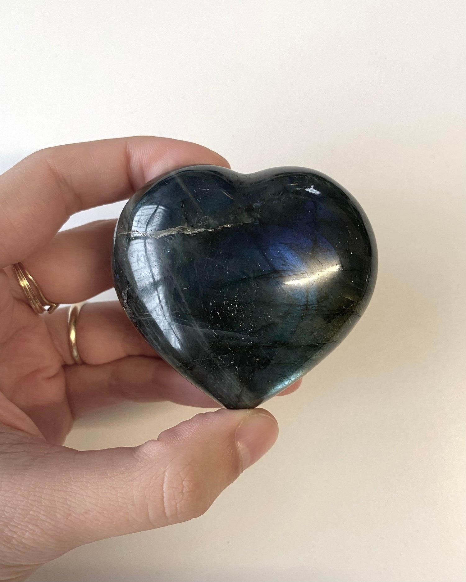 Cuore in Labradorite (Qualità EXTRA)