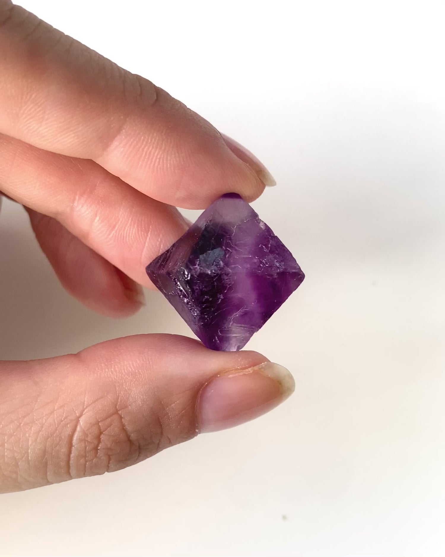 Ottaedro in fluorite violetto